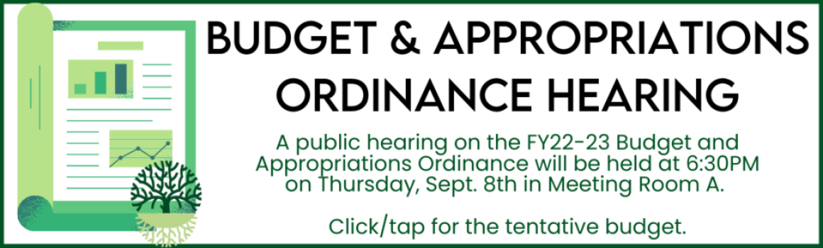 BUDGET & APPROPRIATIONS ORDINANCE HEARING